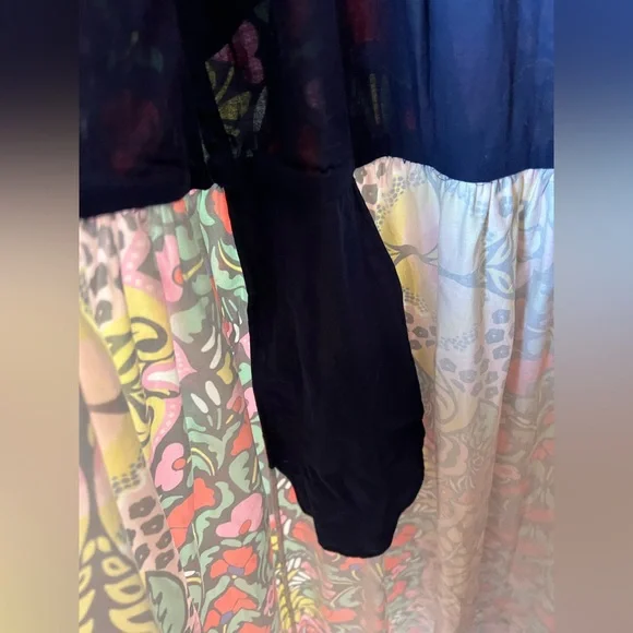 Boden Square Neck Cotton Midi Dress in Vibrant Folk Floral Print - Picture 11 of 15